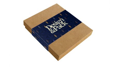 Design & Pack Trat & Lid Gift Box 185x215x35 Mm Kraft Sleeve