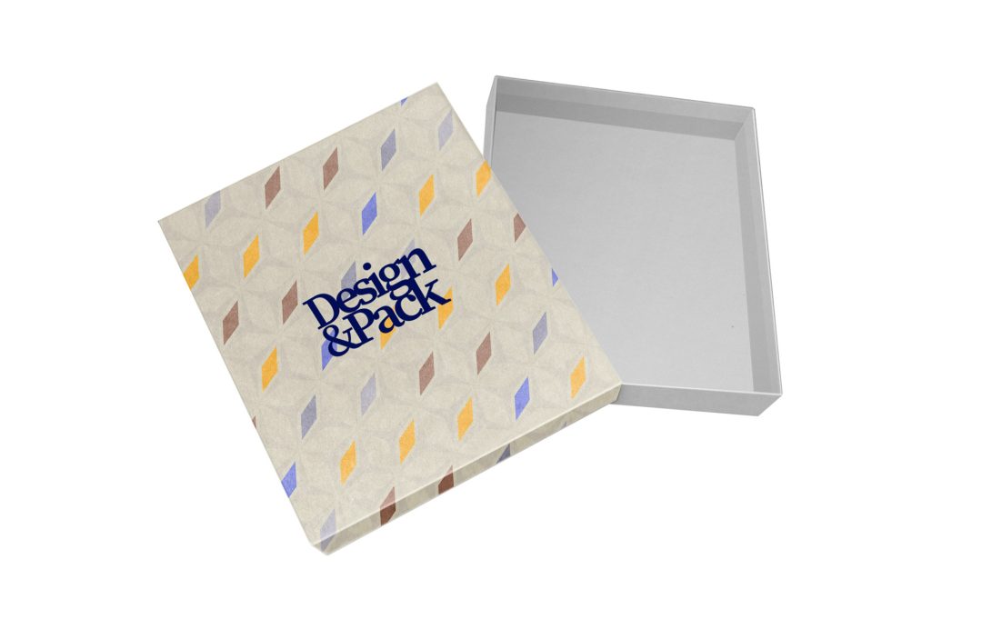 Design & Pack Trat & Lid Gift Box 185x215x35 Mm White Cmyk