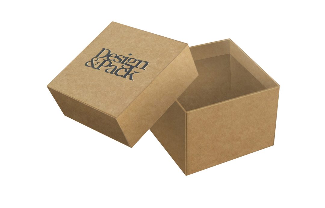 Square Box B 120x120d115 Kraft Deboss Black