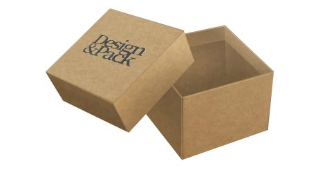 Square Box B 120x120d115 Kraft Deboss Black