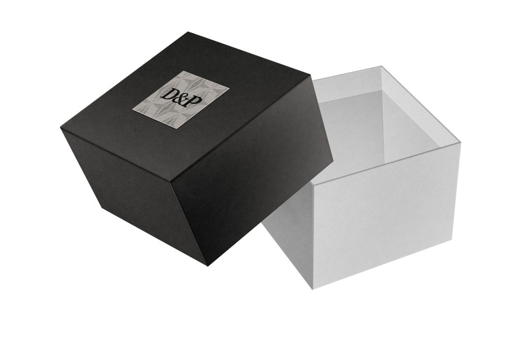 Square Box B 140x140d80 Black White Paque