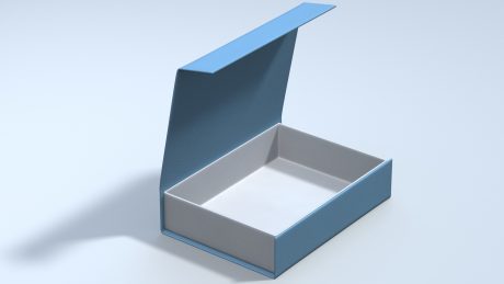 Tray And Flap Open Blue